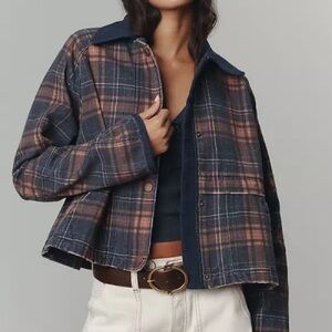 Pilcro Lexie cropped workwear jacket